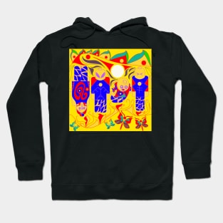 aztec alien pattern in buttefly skies ecopop Hoodie